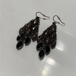 Black Gradient Dangly Earrings